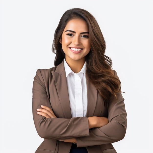 Professional female banker